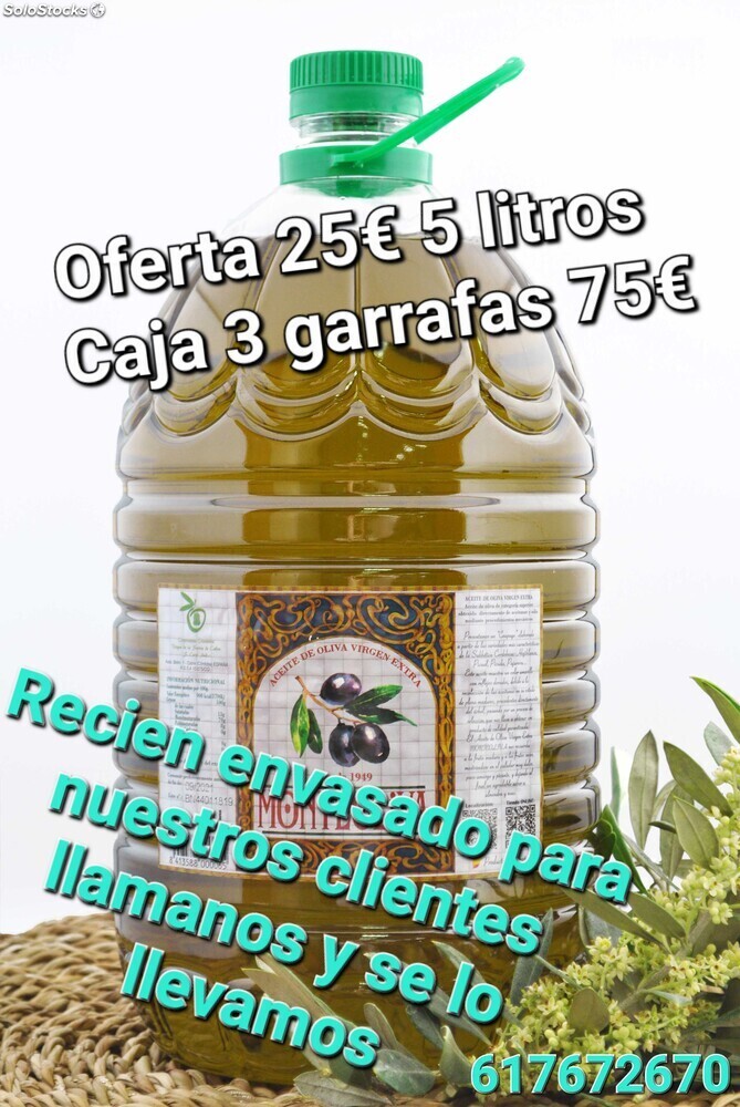 Caja Aceite de Oliva Virgen Extra (3uds x 5l)