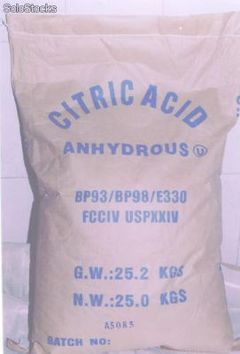 acido citrico anhidro grado alimenticio (CERTIFICACION KOSHER)