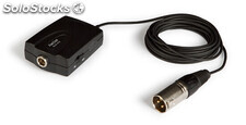 Adaptador para alimentación de micrófonos de condensador electret. FONESTAR