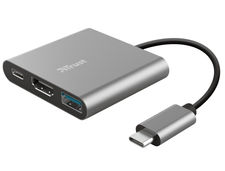 Adaptador trust dalyx 3 en 1 multipuerto usb-c / usb-a usb-c hdmi 2.0 color