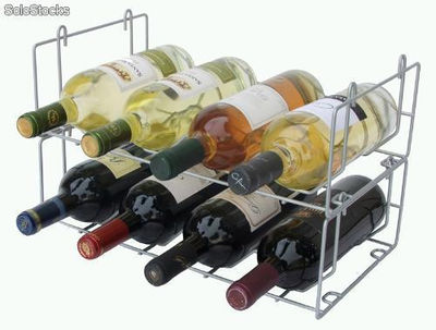 Adega Modular - Garrafeiro para guardar vinhos caixa com 2 módulos - 8 garrafas