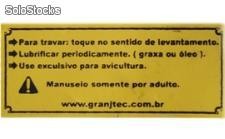 Adesivo catraca amarelo/preto - www.granjtec.com.br