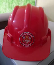 Adesivo do emblema da brigada de incêndio para aplicar em capacetes e brindes