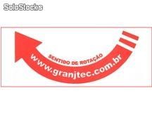 Adesivo sentido de rotação - www.granjtec.com.br