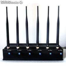Adjustable 15w 3g/4g High Power Cell phone Jammer with 6 Powerful Antenna