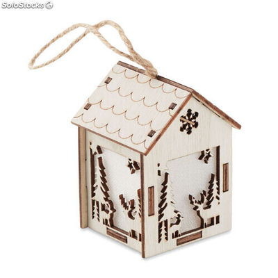 Adorno en forma de casa madera MICX1463-40