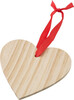 Adorno navideño de corazón de madera