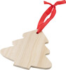 Adorno navideño forma de árbol de Navidad de madera