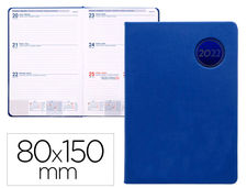 Agenda encuadernada liderpapel kilkis 8X15 cm 2022 semana vista color azul papel