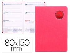 Agenda encuadernada liderpapel kilkis 8X15 cm 2022 semana vista color rosa papel