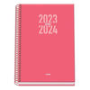 Agenda Escolar A5 Semana Vista (2023-2024) - Rosa