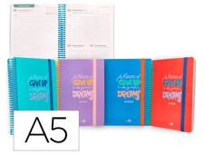 Agenda escolar liderpapel curso 23-24 basic din a5 bilingue dia pagina espiral