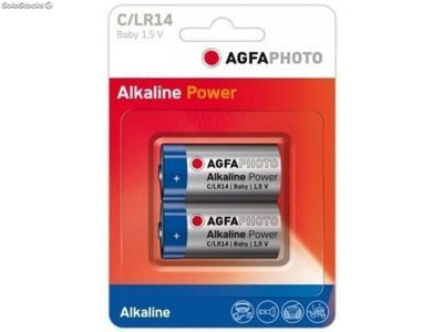 Agfaphoto Batterie Alkaline, Baby, c, LR14, 1.5V, Blister (2-Pack)
