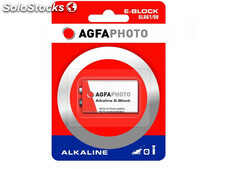 Agfaphoto Batterie Alkaline, e-Block, 6LR61, 9V, Blister (1-Pack)