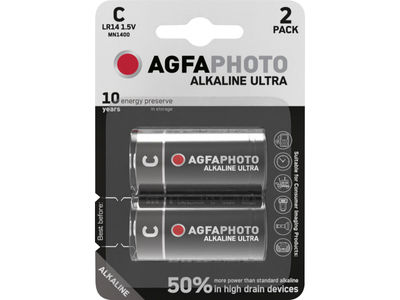Agfaphoto Batterie Ultra Alkaline Baby c (2-Pack)