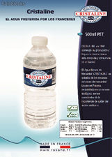 agua de manantial cristaline 500 ml. / 72 cajas / 24 unidades / botella pet