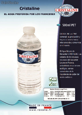 agua de manantial cristaline 500 ml. / 72 cajas / 24 unidades / botella pet