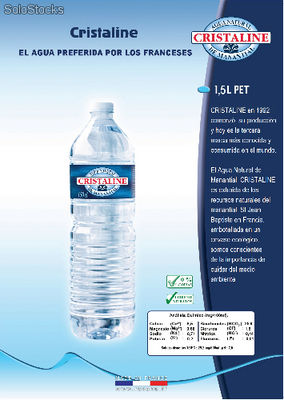 agua de manantial embotellada cristaline 1,5 tarima / 42 cajas x 12 unidades