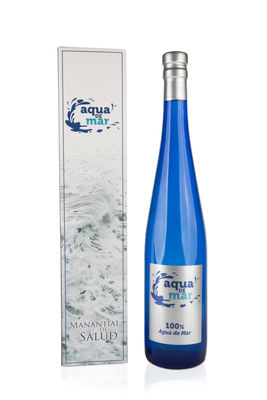 Agua de mar botella vidrio 750 ml (venta por palet)