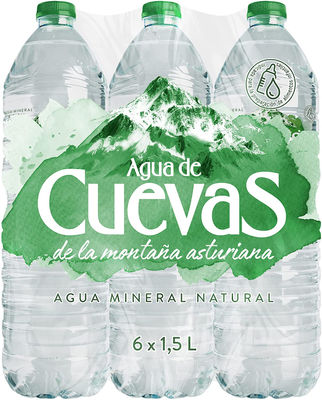 Agua mineral agua de cuevas 100% botella 1500 cl