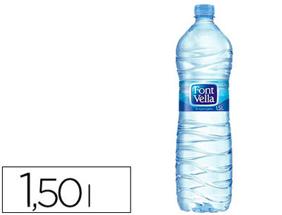 Agua mineral natural font vella botella sant hilari 1.5 l