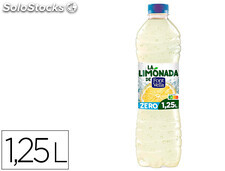 Agua mineral natural font vella LIM0NADA zero con zumo de limon botella 1.25 l