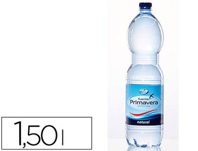 Agua mineral natural fuente primavera botella de 1.5 l