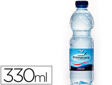 Agua mineral natural fuente primavera botella de 330 ml