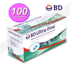 Aguja para lapiz insulina diabetes bd 32G x 4 mm (Cj x 100)