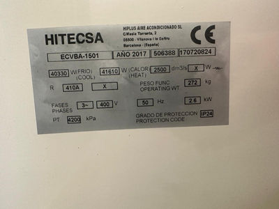 Aire acondicionado Hitecsa conductos 36894 frigorias bomba calor - Foto 5