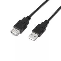 Aisens Cable usb 2.0 Tipo a-m-a-h negro 1.8m