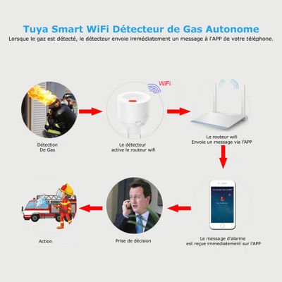 Alarme de Fuite de gaz, détecteur de Fuite de gaz autonome sans Fil Intelligent - Photo 5