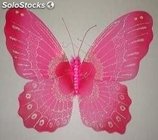 Alas mariposa rosa tela 75*45