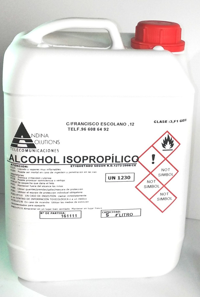 ALCOHOL ISOPROPILICO 99,9% 5L