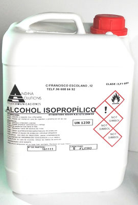 Alcohol Isopropilico de alta pureza 99,9%