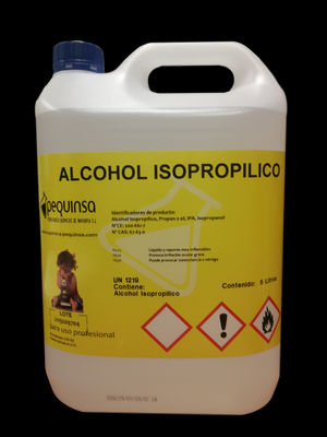 Hostelpak, 5L, Alcohol isopropilico 94ºC Pureza, Limpieza superficies y  componentes electrónicos
