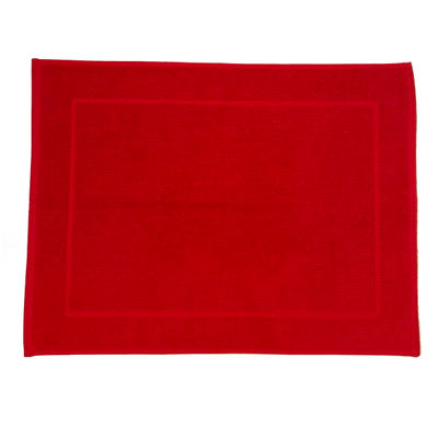 Alfombra baño roja en 50x70cm algodón 100%, 700 grs/m2