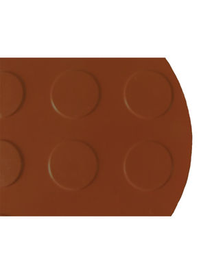 Alfombra caucho antideslizante 10x1m - punto moneda - colores marrón