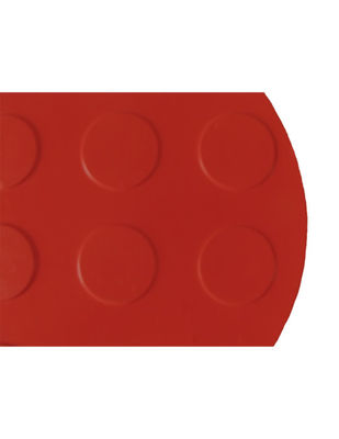 Alfombra caucho antideslizante 10x1m - punto moneda - colores rojo