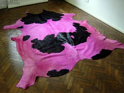 Alfombra Cuero De Vaca Teñido Con Pelo. - Foto 4