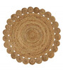 Alfombra redonda de yute GAYA, de 120 cm de diámetro. Alfombra decorativa estilo