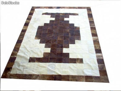 alfombras de cuero cocidas