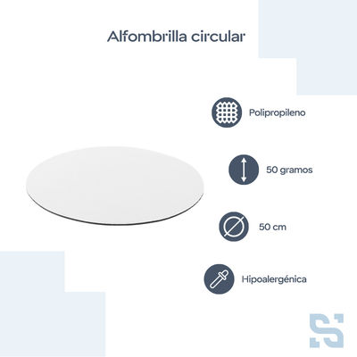 Alfombrilla circular TST, blancas, caja 1000 unidades - Foto 2