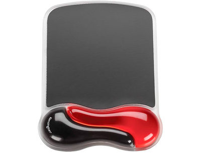 Alfombrilla para raton kensington duo gel con reposamuñecas color negro/rojo
