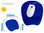 Alfombrilla para raton q-connect con reposamuñecas ergonomica de gel color azul - 1