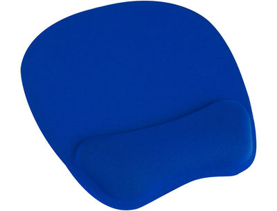 Alfombrilla para raton q-connect con reposamuñecas ergonomica de gel color azul - Foto 3