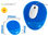 Alfombrilla para raton q-connect reposamuñecas de gel pvc color azul 210x245x20 - 1