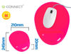 Alfombrilla para raton q-connect reposamuñecas de gel pvc color rosa 210X245X20