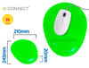 Alfombrilla para raton q-connect reposamuñecas de gel pvc color verde 210x245x20