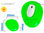 Alfombrilla para raton q-connect reposamuñecas de gel pvc color verde 210x245x20 - 1